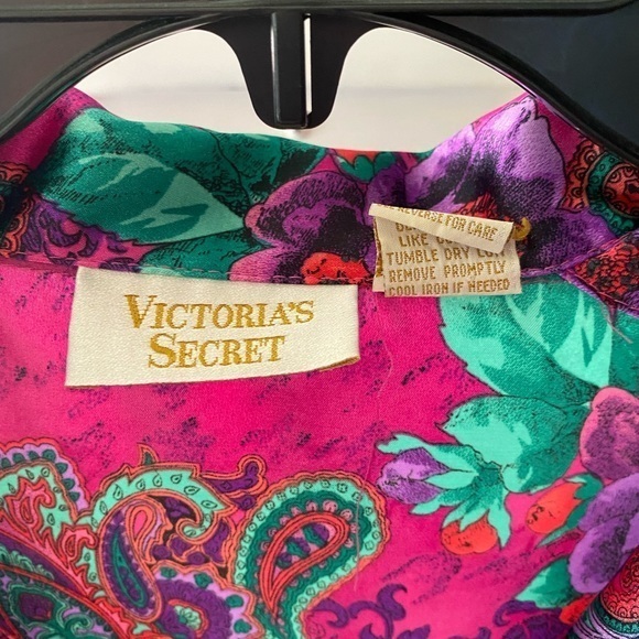 Victoria's Secret Vintage Gold Label Floral Sleep Shirt Pajama Nightie Sz P/S - Picture 5 of 7